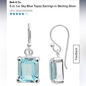 Belk & Co. Sky Blue Topaz Sterling Silver Drop Earrings